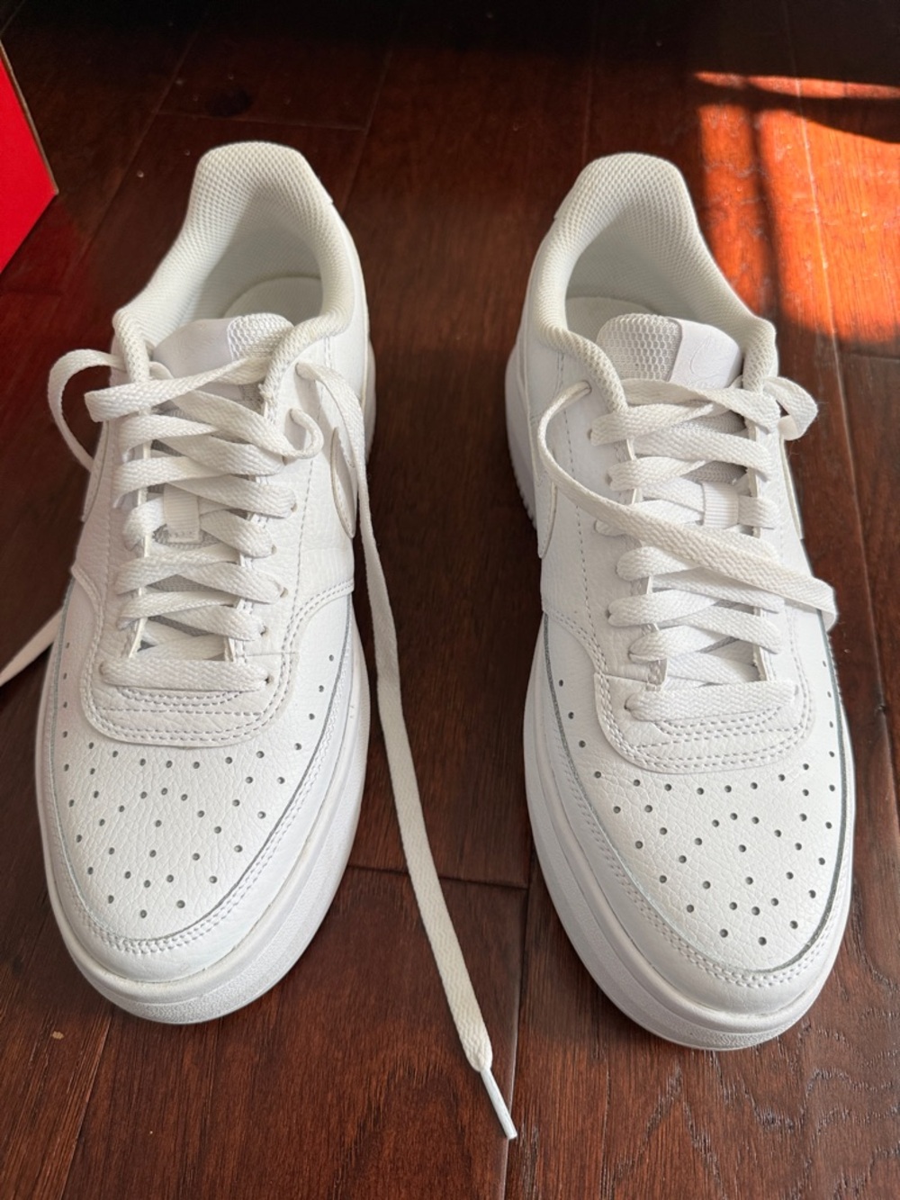 Nike White Court Vision Alta Platform Sneakers - Picture 2 of 5